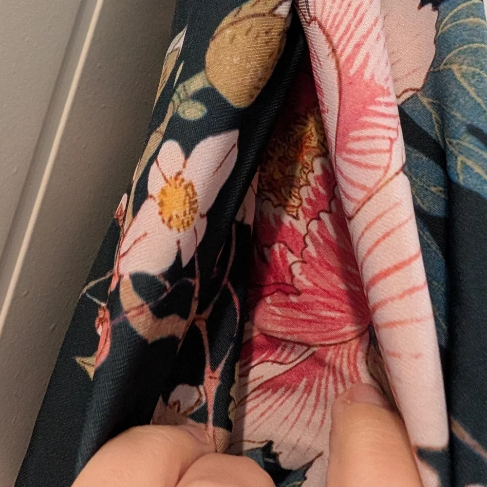 Blackmilk Koson Flowers Floral A-Line Skirt - Black and Pink - Picture 4 of 7